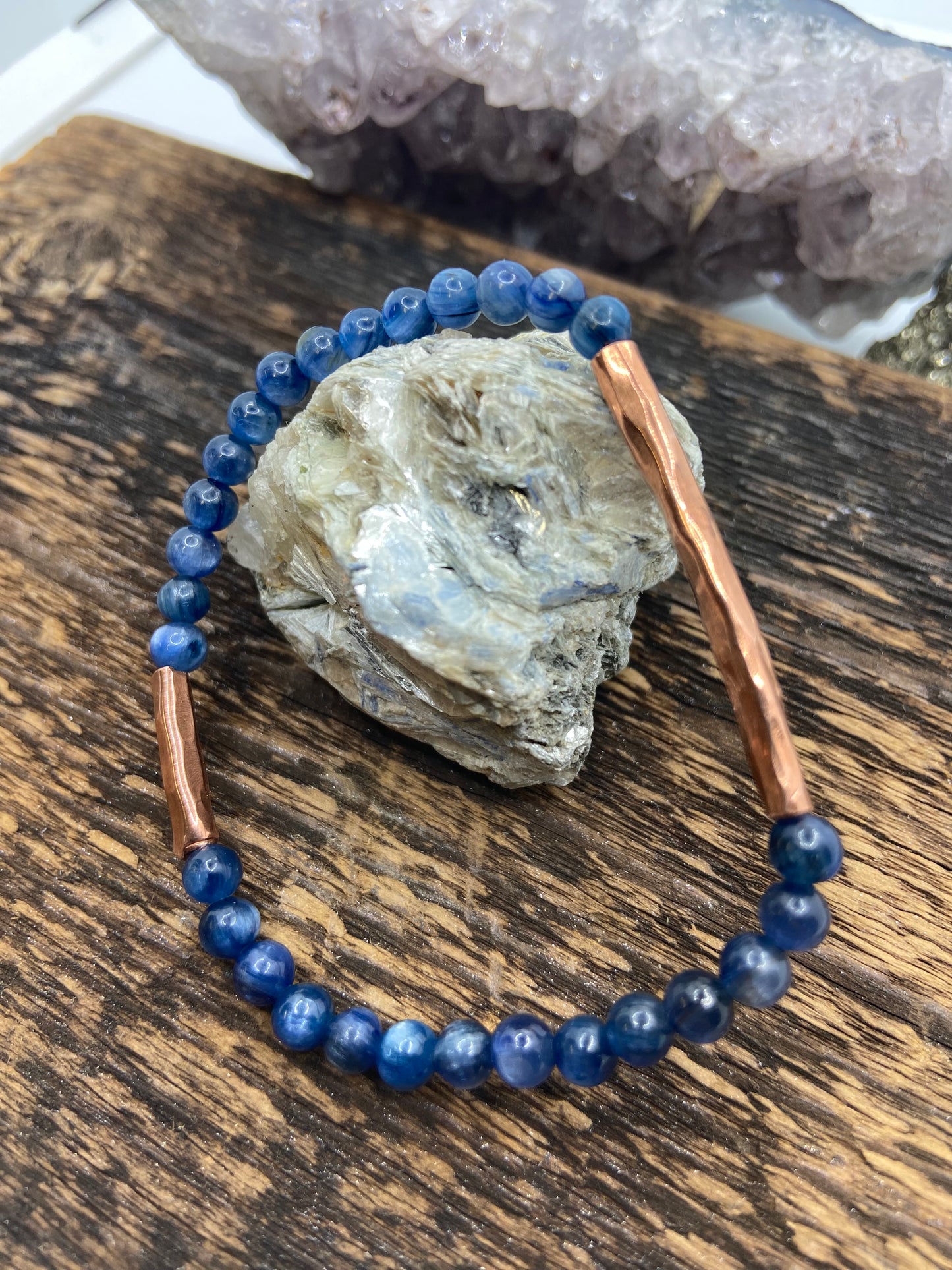 Copper & Kyanite Stretch Bracelet