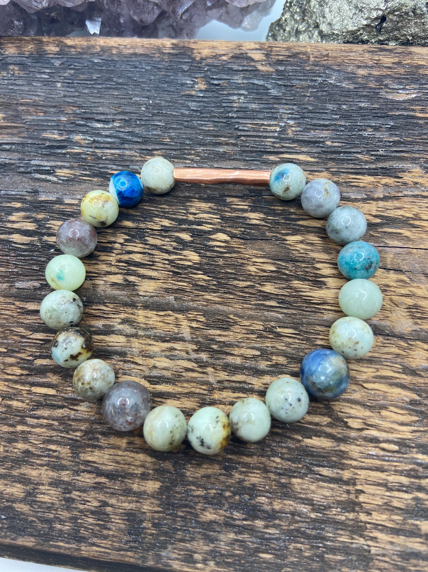 Mookalite & Copper stretch bracelet