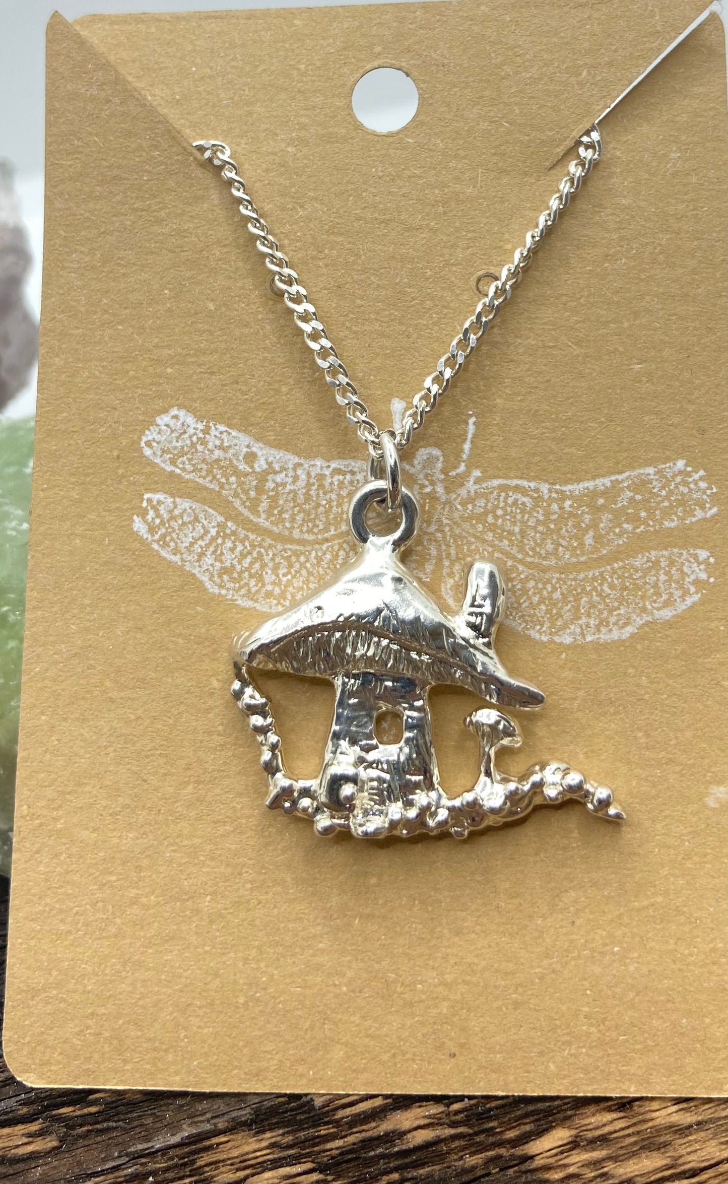 Mushroom House Necklace