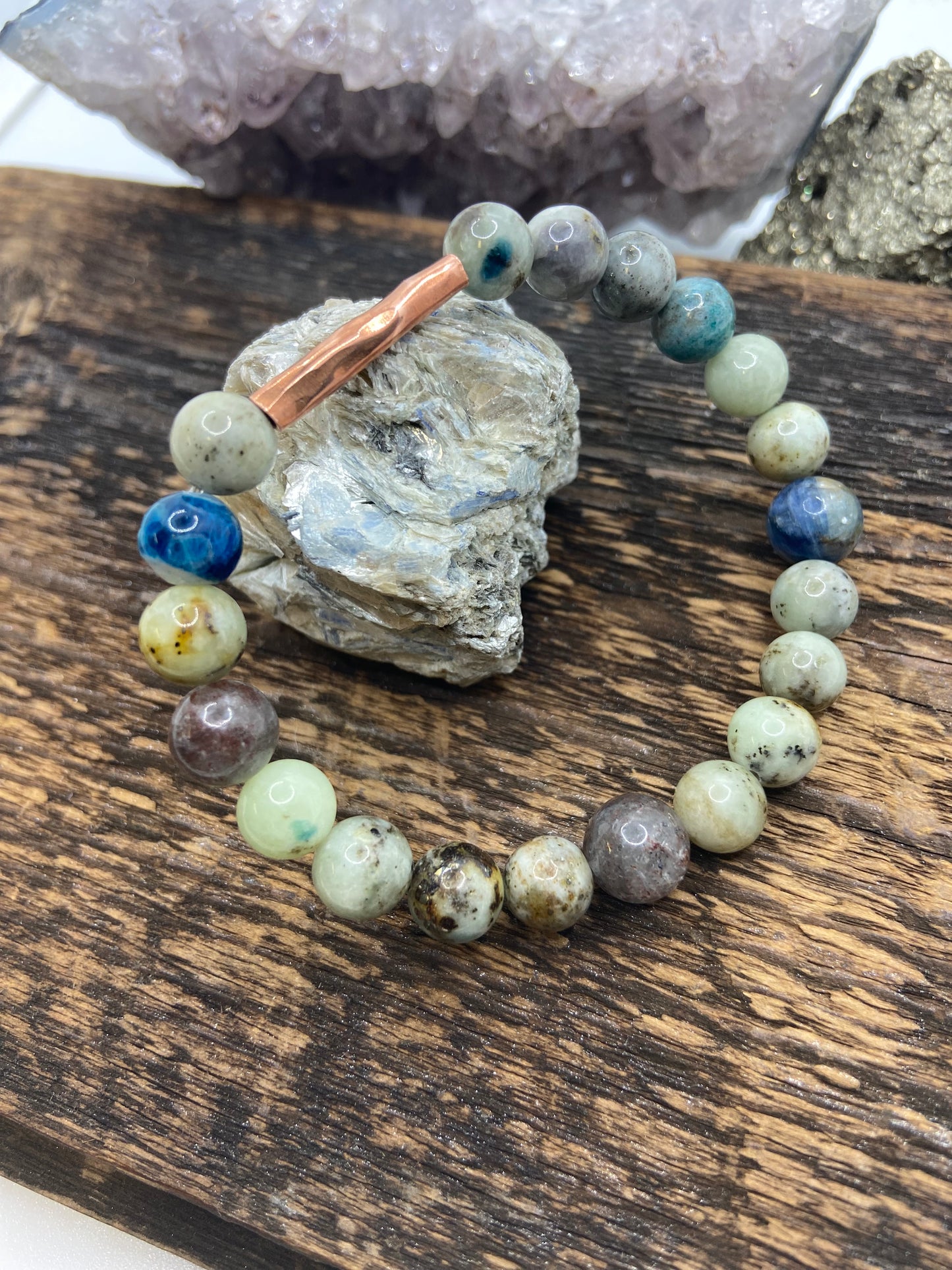 Mookalite & Copper stretch bracelet