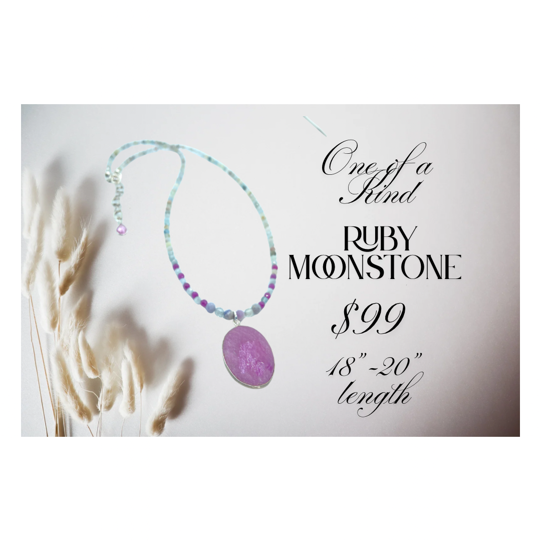 Ruby & Moonstone necklace