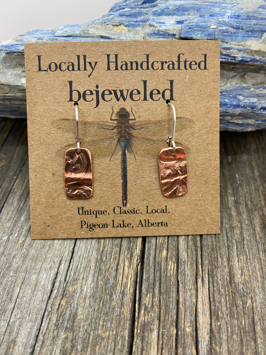 Delicate Copper Wave Earrings