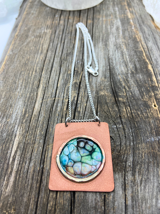 Copper Hand-painted Pendant