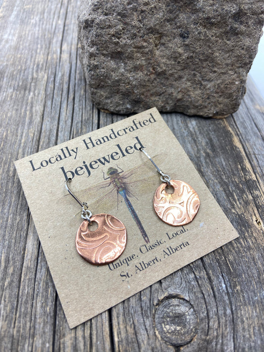 Copper Damask Earrings