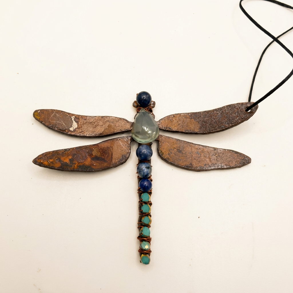 Blue & Teal Gemstone Dragonfly