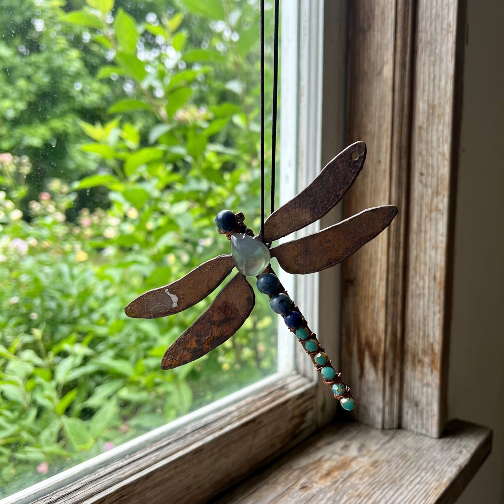 Blue & Teal Gemstone Dragonfly