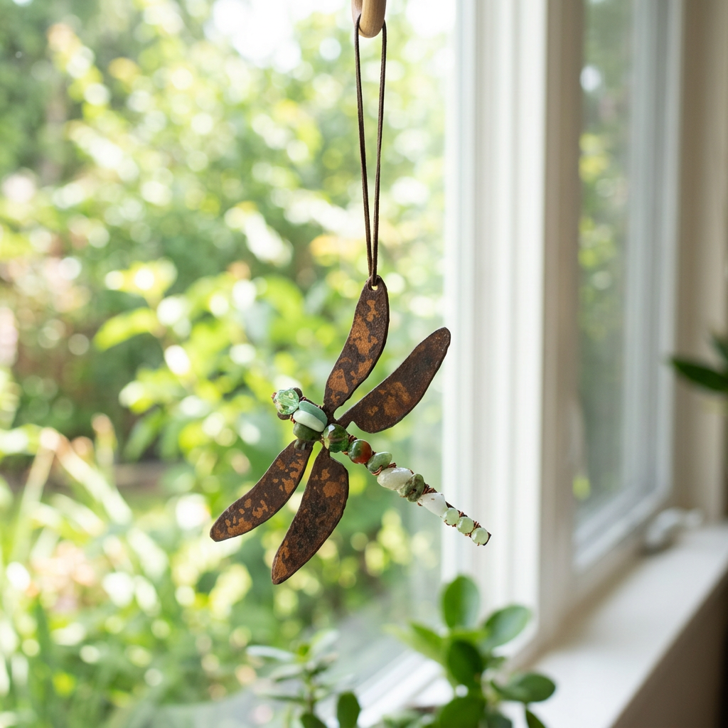 Green Gemstone Dragonfly
