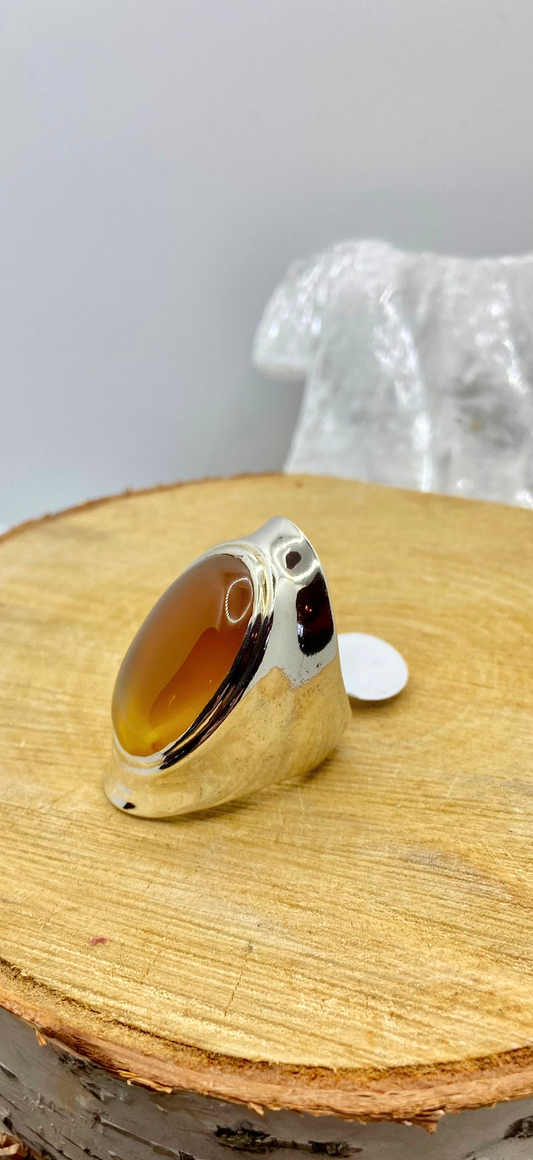 Carnelian Solid Silver Ring